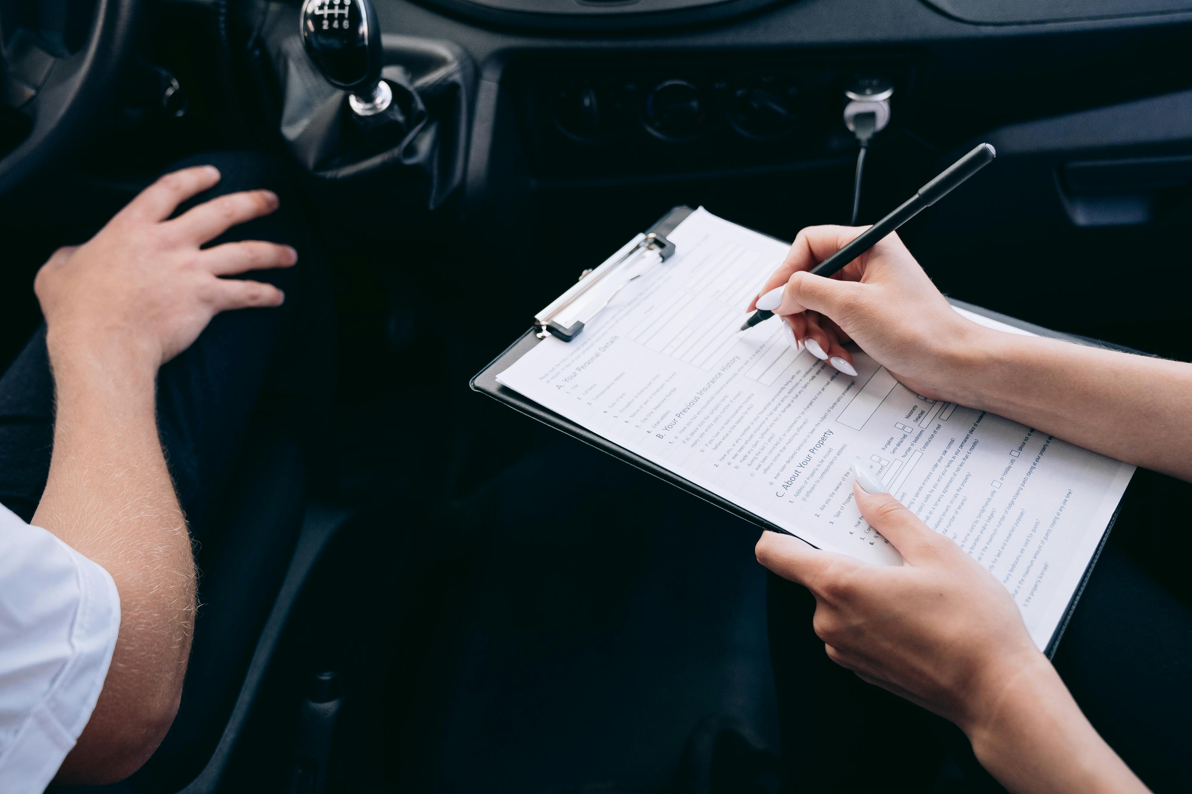 Vehicle insurance coverage concept